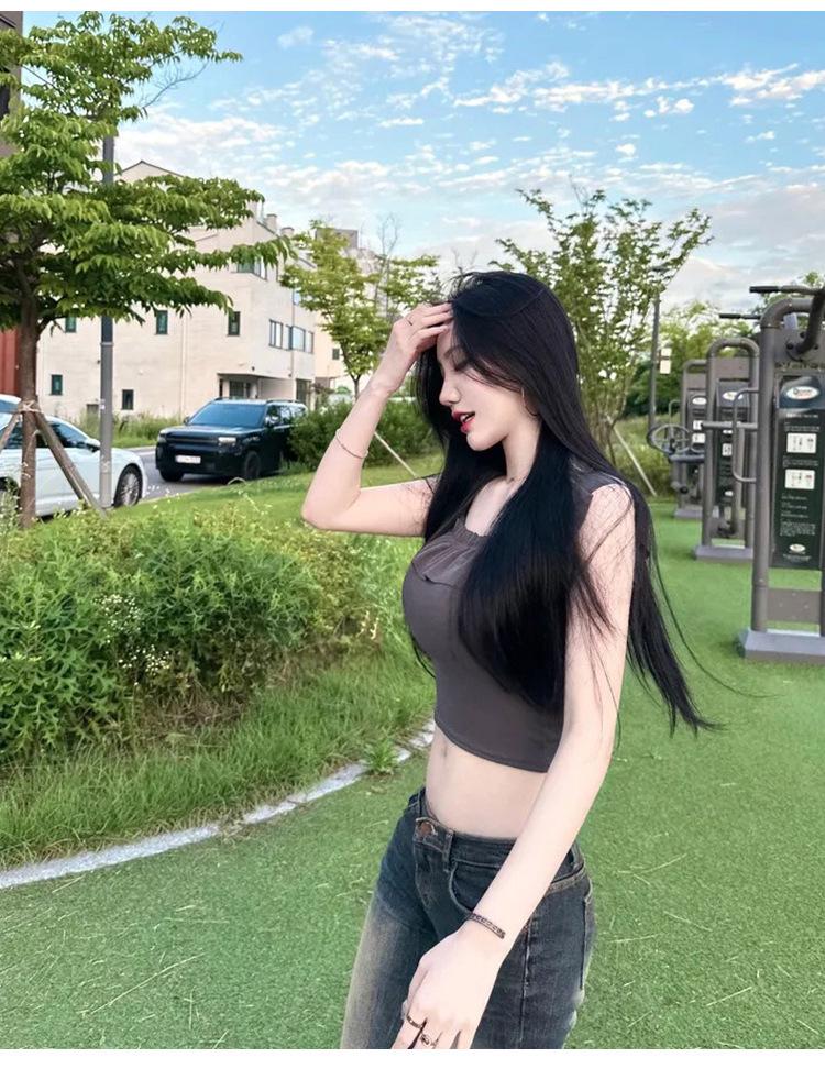 Korean Dongdaemun Off-Shoulder Ruffle Crop Top: Slimming, Sexy, Pure Desire Style for Women