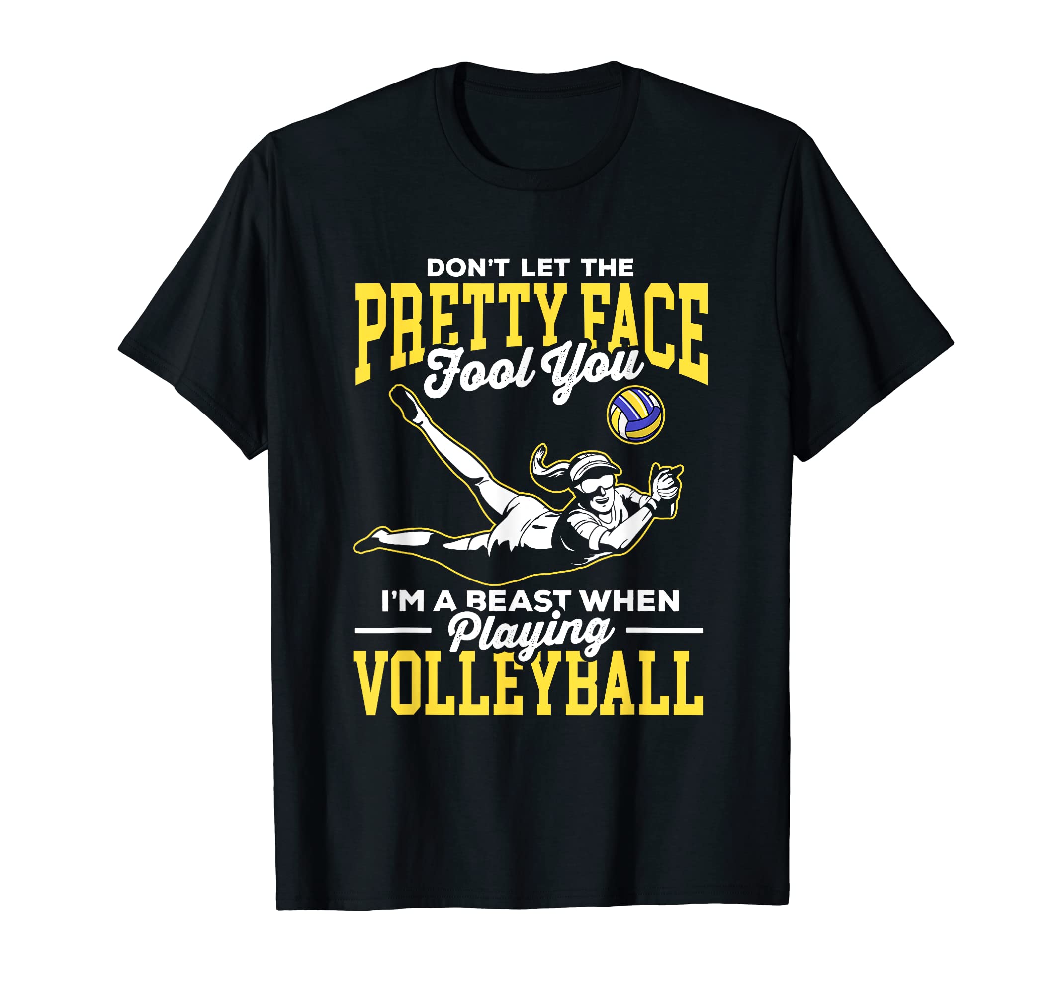 

Funny Volleyball Summer Clothes for Fans Beach Volleyball T-Shirt чёрный