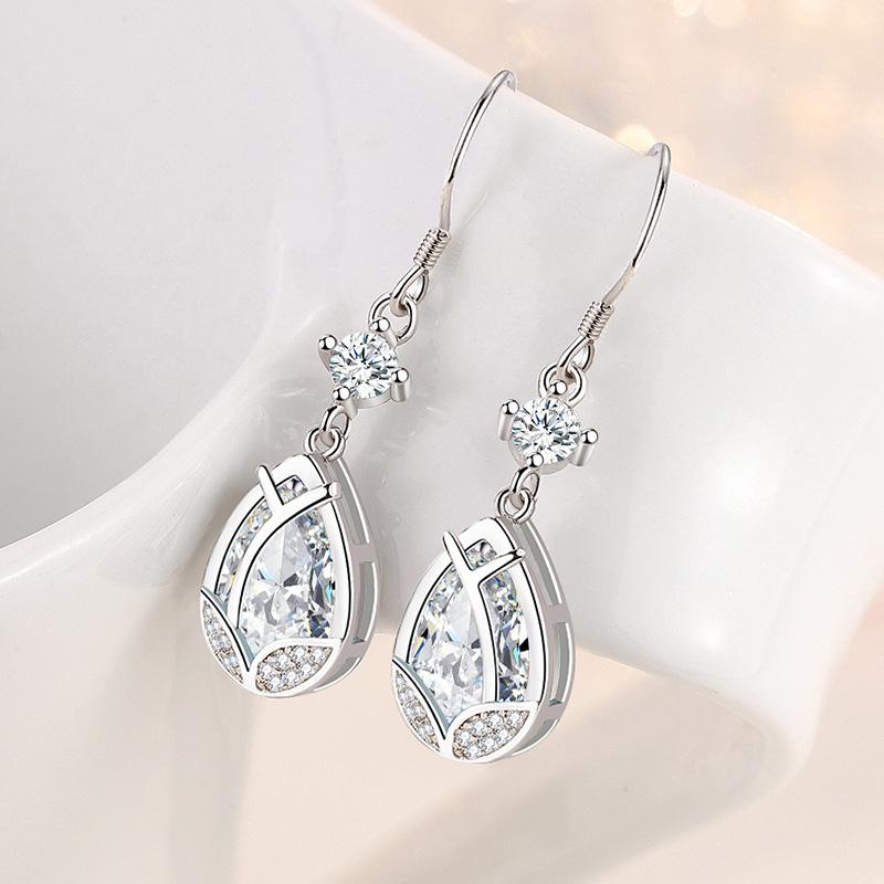 Lindon – boucles d'oreilles en alliage de cuivre et Zircon, boucles d'oreilles pendantes pour femmes, cadeaux de fête de mariage