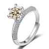 Bague Ringen Luxury D Color 1 Carat Moissanite Diamond Ring Female S925 Sterling Silver Fine Jewelry For Wedding Adjustable Size