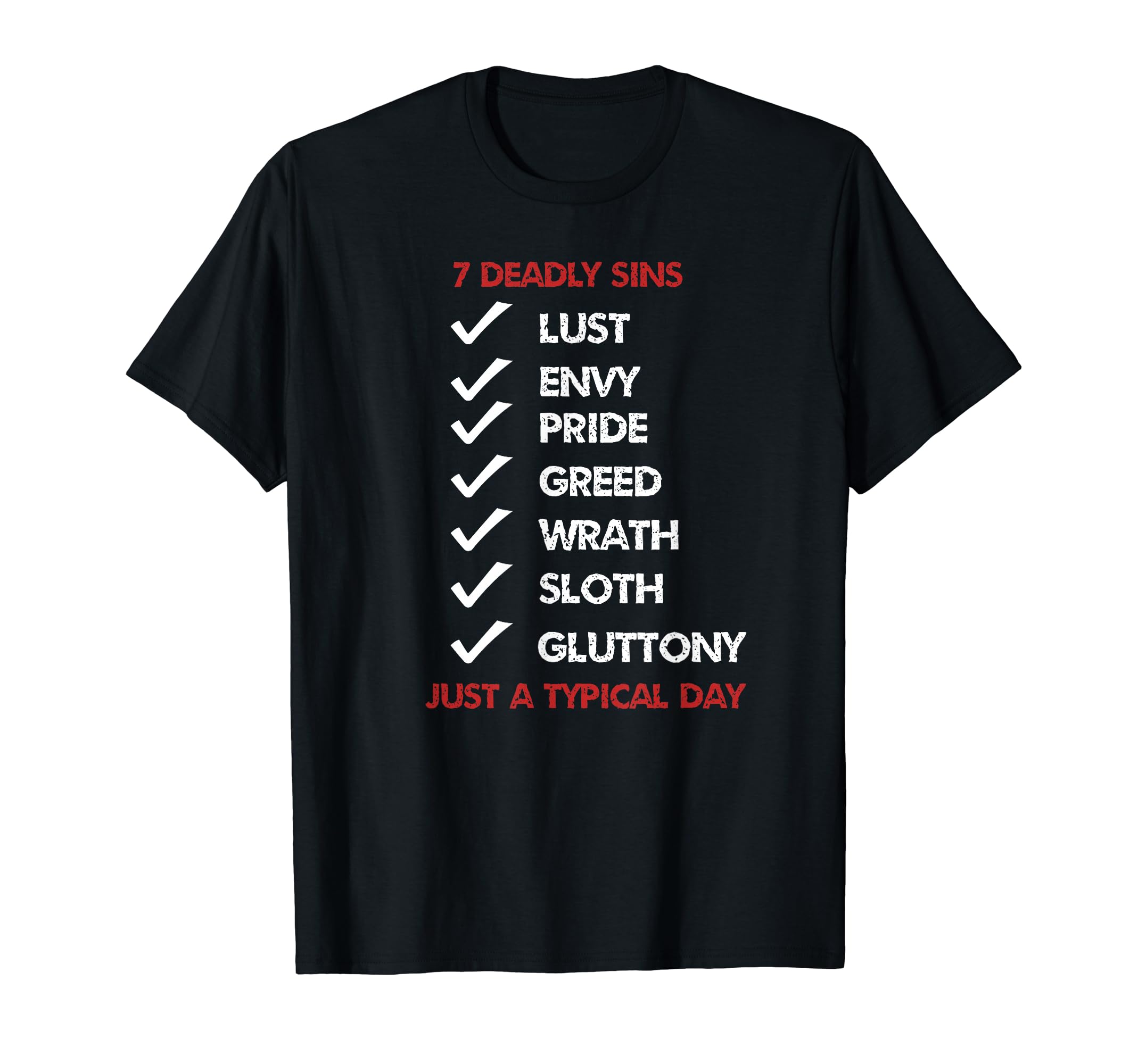A typical Seven Deadly Sins T-shirt