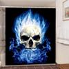 Skull Shower Curtain Waterproof Polyester Fabric Gothic Halloween Sexy Woman Love Print Shower Curtain Cortina De La Ducha