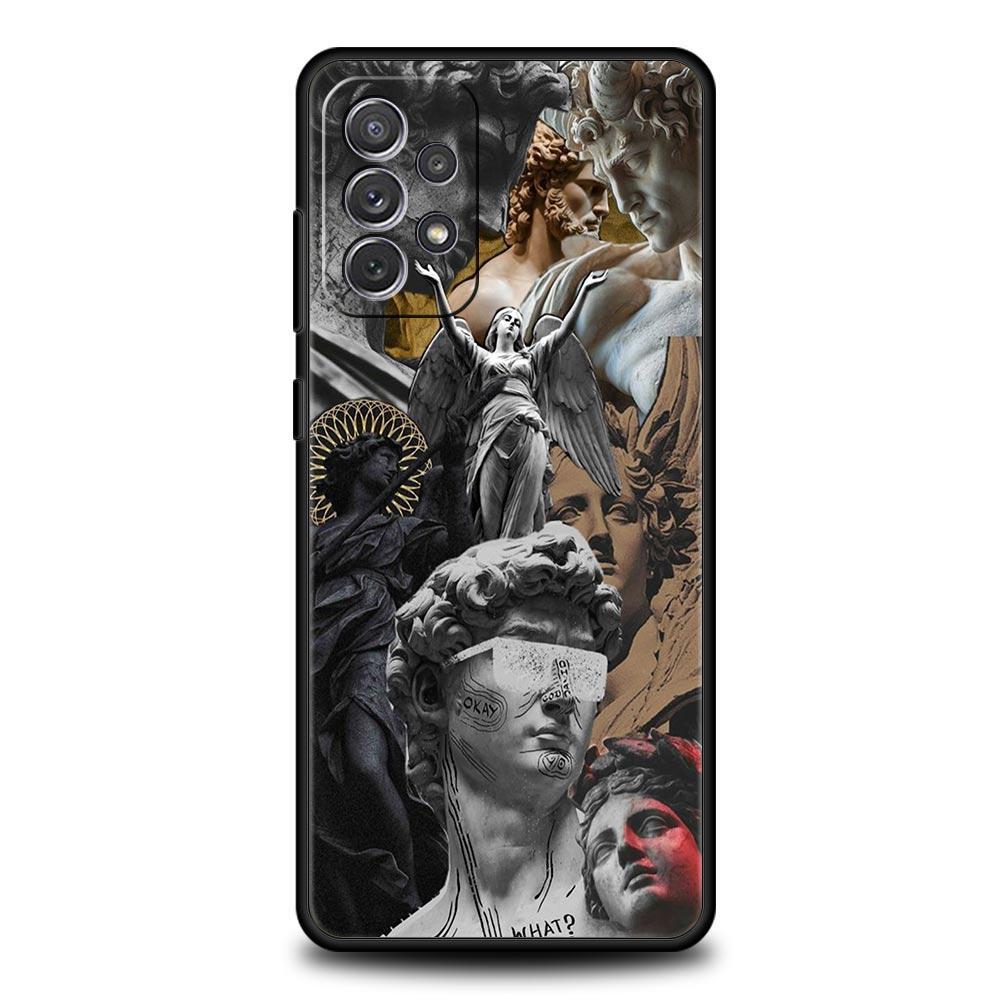

Fashion Ancient Greek Statues Phone Case for Samsung Galaxy A55 A35 A17 A07 A15 A13 A25 A51 A72 A73 A32 A52 A52S A41 5G Soft TPU samsung a72