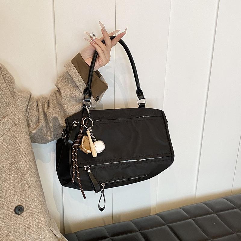 

Портативная сумка-тоут из ткани Оксфорд, женская ретро-модная сумка через плечо, сумка-мессенджер высокого класса no pendant чёрный