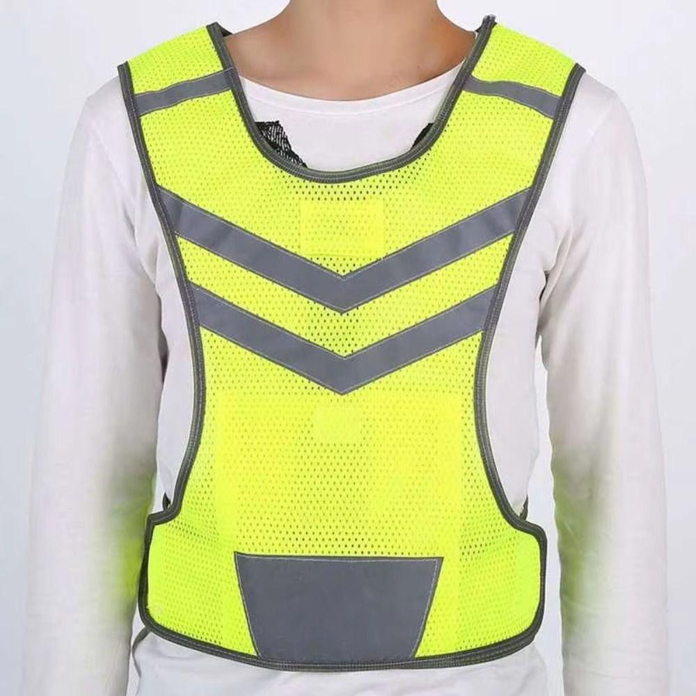 with Storage Bag Reflective Safety Jacket Night Warning Motorcycle Safety Jacket  Men Workwear