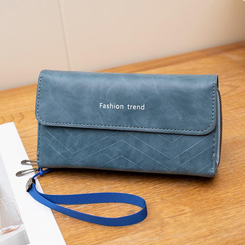 Stylish and simple women's wallet new versatile multi-card clutch bag zipper bag