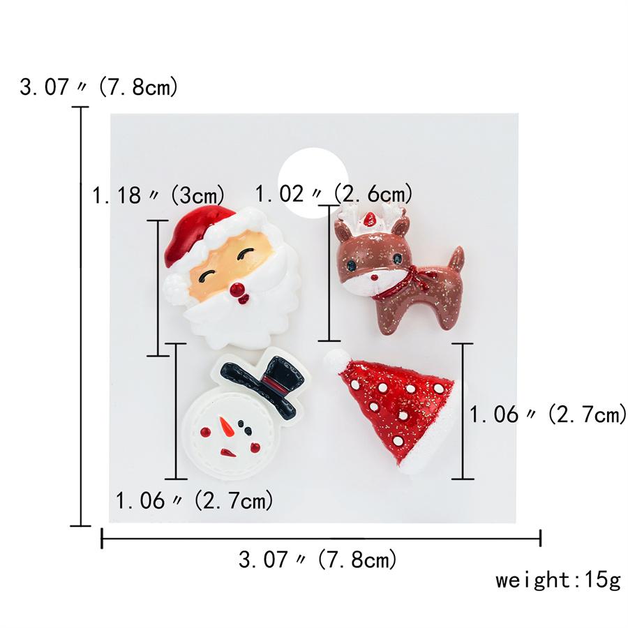 Rinhoo 3pcs Christmas Brooches Set Bells Gift Box Snowflake Deer Snowman Santa Claus Xmas Tree Badges Pins Kids New Year Gifts