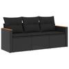VidaXL Garden Lounge Set with Cushions 3 Pcs, Patio Sofas, Patio Furniture Set, Outdoor Furniture, Black 3225754