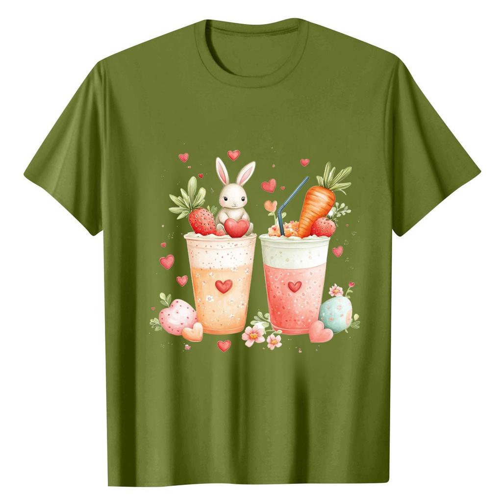 Dámské tričko s kulatým výstřihem pro volný čas s potiskem a krátkým rukávem