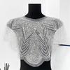 Elegant Beads Lace Collar Patches Adhesive For Wedding Gowns And Evening Dresses