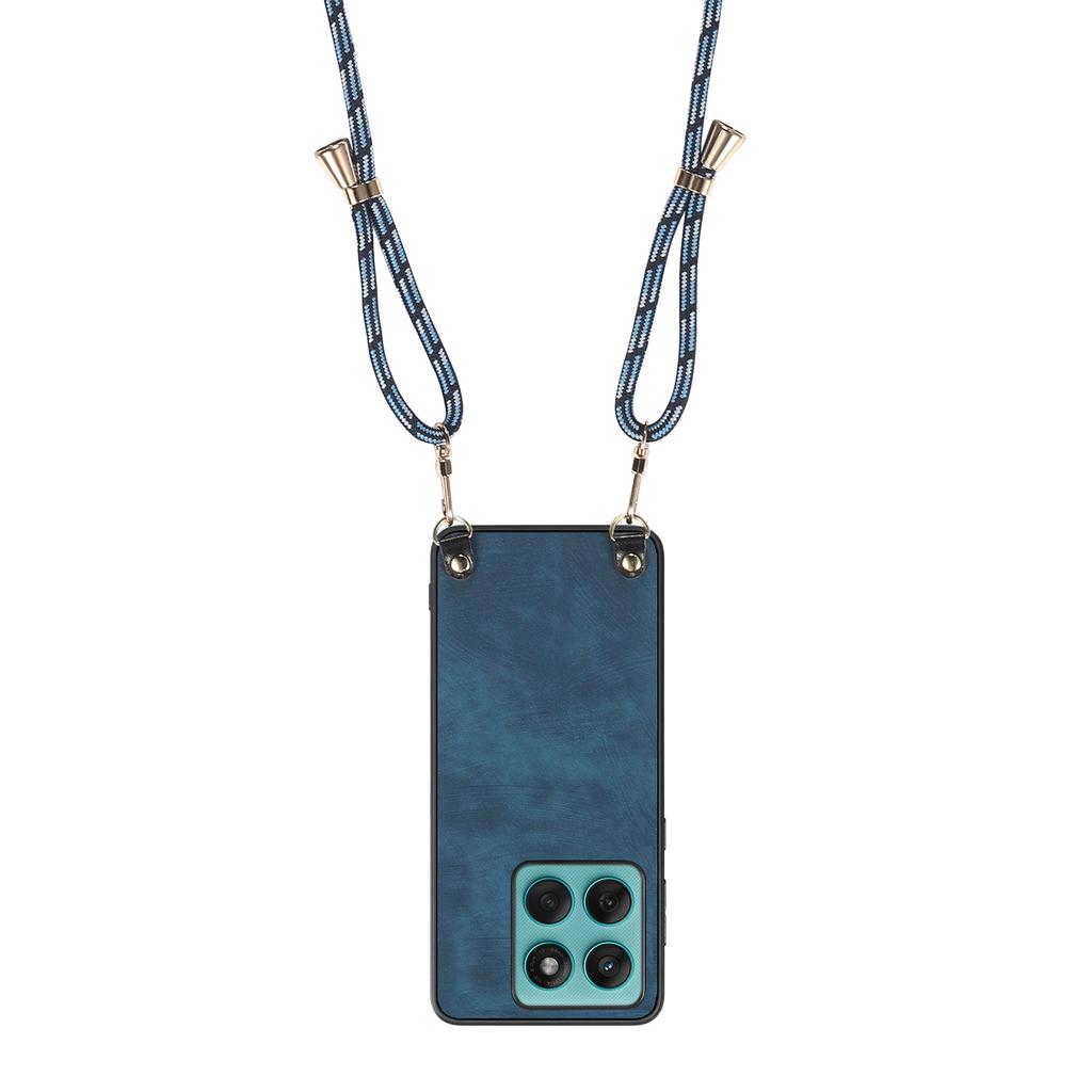 For Motorola Edge 60 Fusion 5G Retro Leather Phone Back Cover with Adjustable Strap