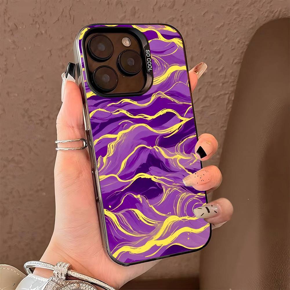 Interesting patterns phone case for iPhone 17 17Air 16 15 14 13 12 11 Pro Max Plus Colorful Silver