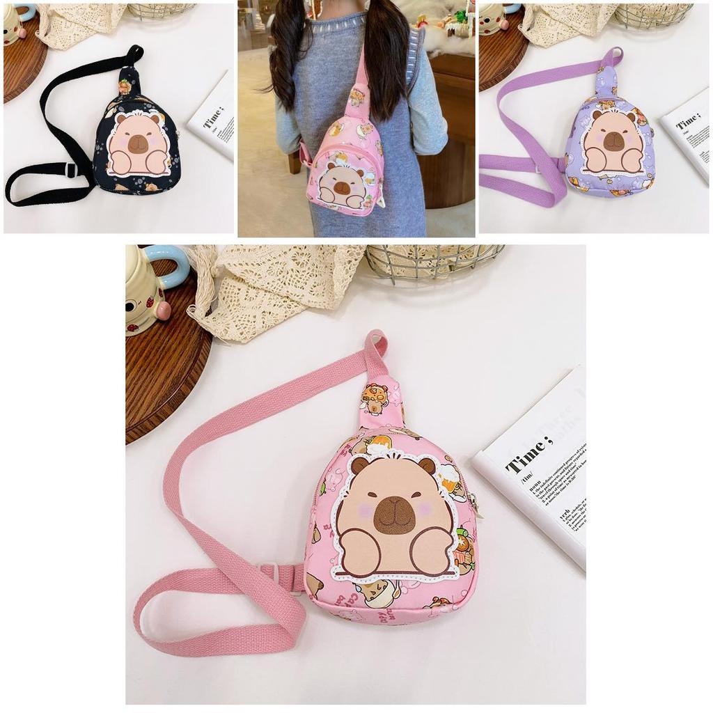 Kids Nylon Crossbody Sling Bag Lightweight Ergonomic Design For Kindergarten Daily Essentials