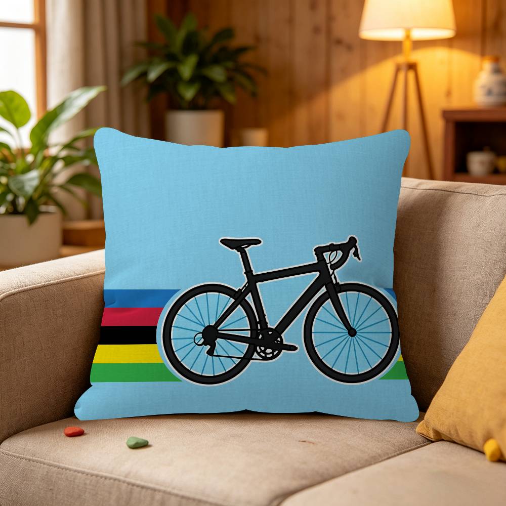 Federa per cuscino arte ciclismo mountain bike federa per cuscino divano decorazione stanza casa regalo per bambini