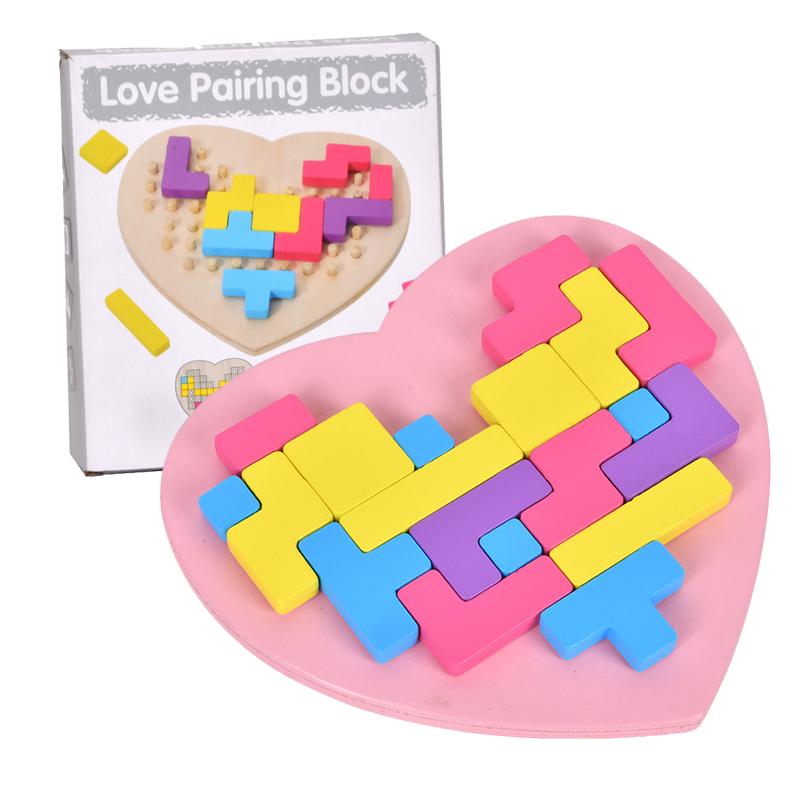 Spielzeug Pädagogisch Kreativ 3D Schreibtisch Puzzle Spiel Spaß Logik Tangram Geometrie Form Bausteine Brettspiel Gehirnjogging Kinder