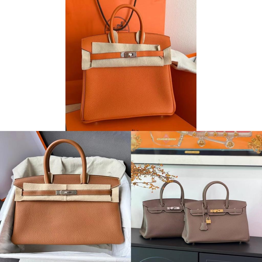 Leather Handbag With Silver Lock For Elegant Women Day Use
