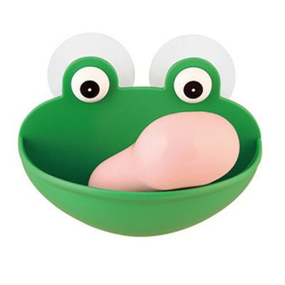 Lovely Frog Parede Sucção Esponja Sabão Escorredor Prato Suporte Organizador Banheiro