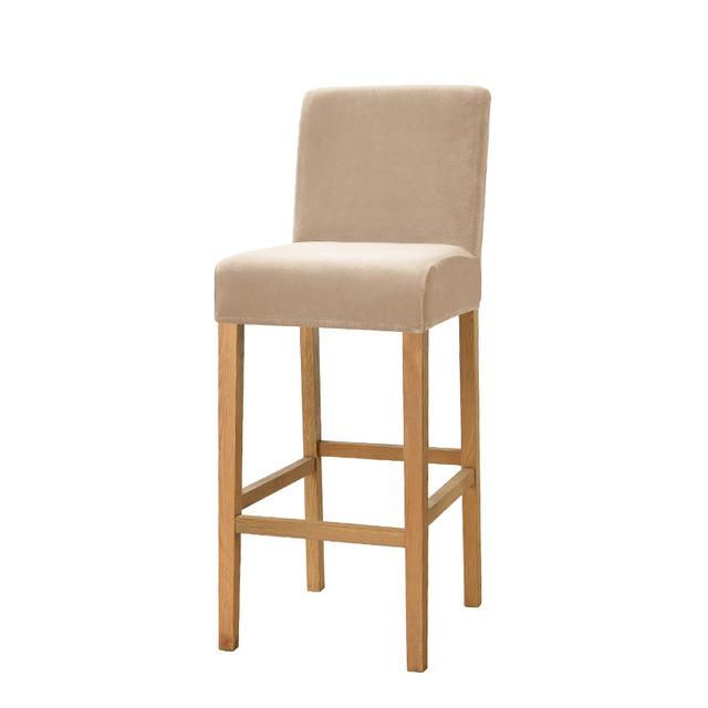 Samtstoff Barhocker Stuhlbezug Elastisches Lycra Stretch Kurzer Rücken Stuhlbezüge Für Essbereich Zimmer Café Zuhause Kleine Größe Option Sitzbezug