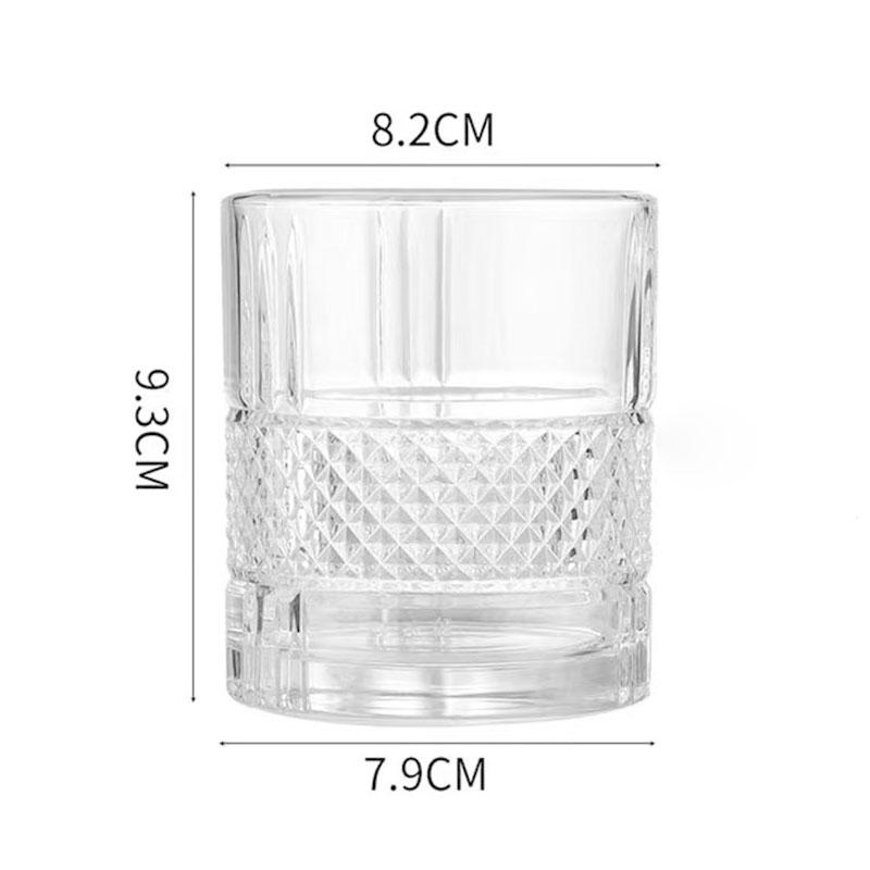 

340ml or 315ml Transparent Engraved Glass Cups Tall or Short Both Give A Sense of Ceremony When Used for Wine and Tea Gift Cup 2pcs