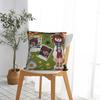 Claire Miss Circle Cartoon Pillow Case Fundamental Paper Education Cushion Covers Creative Decor Pillowcase For Home 40*40Cm