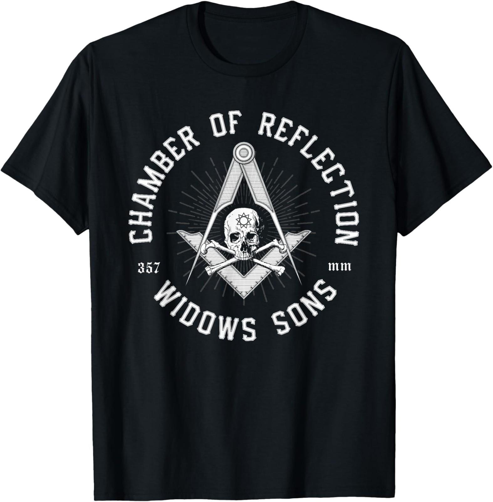 

NEW LIMITED Widows Sons Masonic Square and Compass - Freemason T-Shirt 5XL різнокольоровий