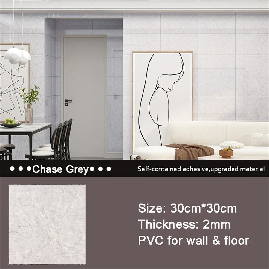 10/20pcs PVC Imitation Marble Floor Stickers Self-adhesive Wall Stickers Waterproof Bathroom Living room Moden Decoration Decals
