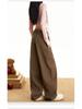 European Women’s Wide-Leg Velvet Pants: Casual Korean Style, Versatile & Floor Length for Spring-Summer