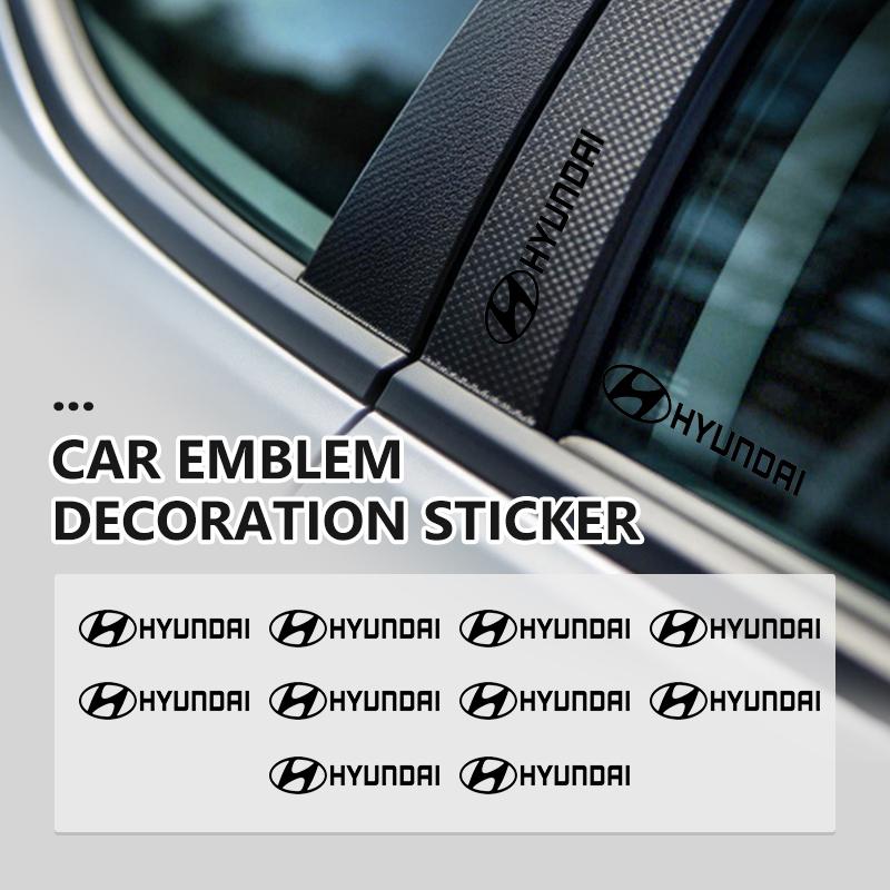 2/4/8pcs Crystal Car Emblem Logo Decorative Stickers Badge Decal For Hyundai Genesis N-LINE I10 I20 I30 I40 IX20 IX35 Kona Getz NN1