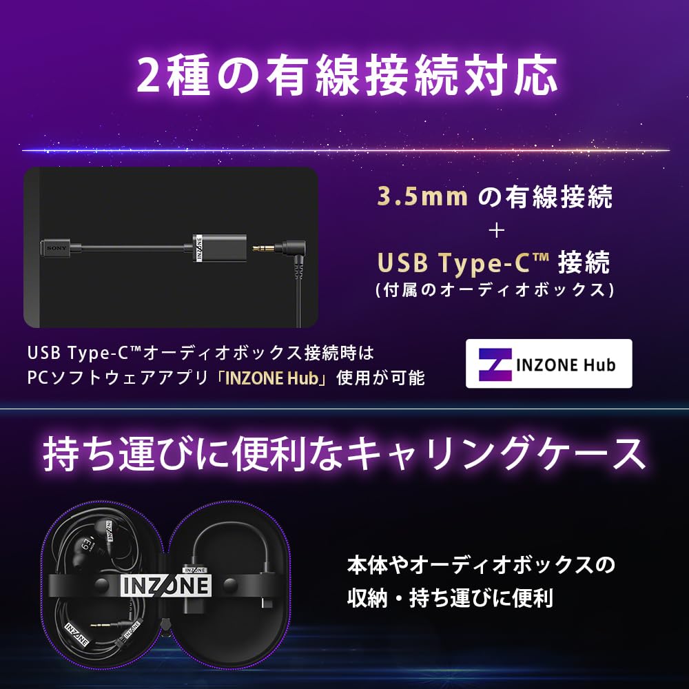 Sony INZONE E9 Gaming Earphones with dynamic approximately with EQ presets specifically tailored for FPS high sound 5mm driver (Black) IER-G900