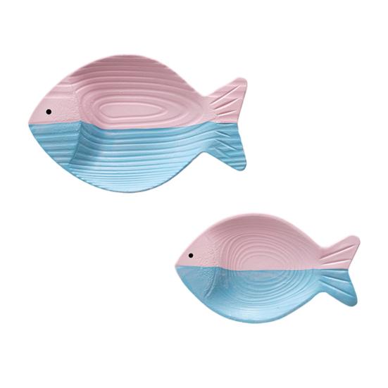 

2 Pcs Coastal Ocean Fish Wall Sculpture Nautical Beach Theme Wall Hanging Decor Vintage Farmhouse Wall Art for Bathroom Lake House розовый