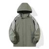 New Storm Jacket Men's Three-bar Jacket Outdoor Couples Single Coat Hooded Waterproof Windproof Jacket Mountaineering Clothing Tide