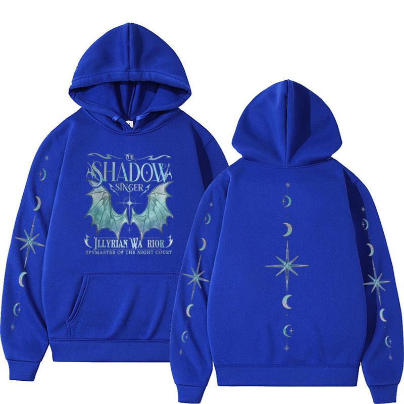 Shadow Singer Illyrian Warrior Hoodie Sleeve Print Sweatshirt Men Women Long Sleeve Pullover ACOTAR Book Fan Casual Tops