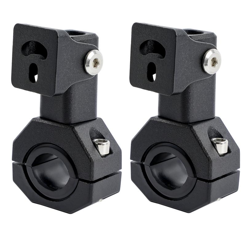 2x Aluminum Alloy Clamp Bracket Driving Fog Auxiliary Light Mounting 360 Degree Adjustment Horizontal Bull Bar Mounting Bracket