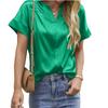 Dámské tričko Tričko s krátkým rukávem Denní víkendová móda Basic Top s výstřihem do V