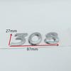 1pcs 206 207 208 301 307 308 408 508 2008 3008 4008 5008 car Letter Emblem Rear tail trunk Decals badge sticker Decal styling