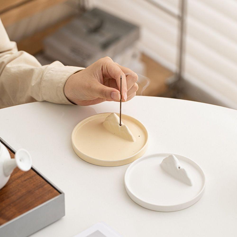 Non-slip Incense Stick Holder Round Aromatherapy Stand Ceramics Incense Burner  Aromatherapy Use