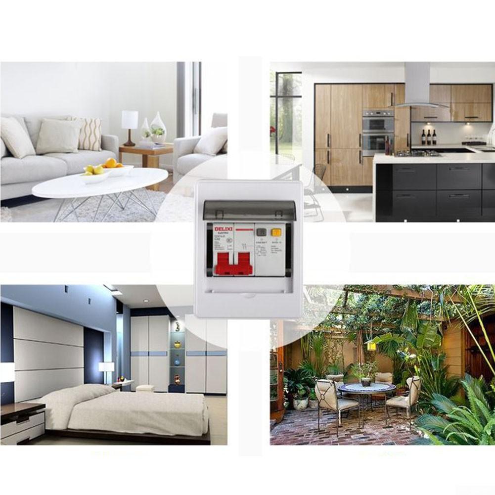 Distribution Box 2-4 Circuit Breakers Easy To Install MCB Power Plastic Junction