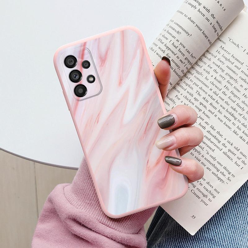 Case For Samsung Galaxy A53 5G A 53 Back Cover Protective Silicone Funda Fashion Marble Stone Texture Coque For Samsung A53 Capa