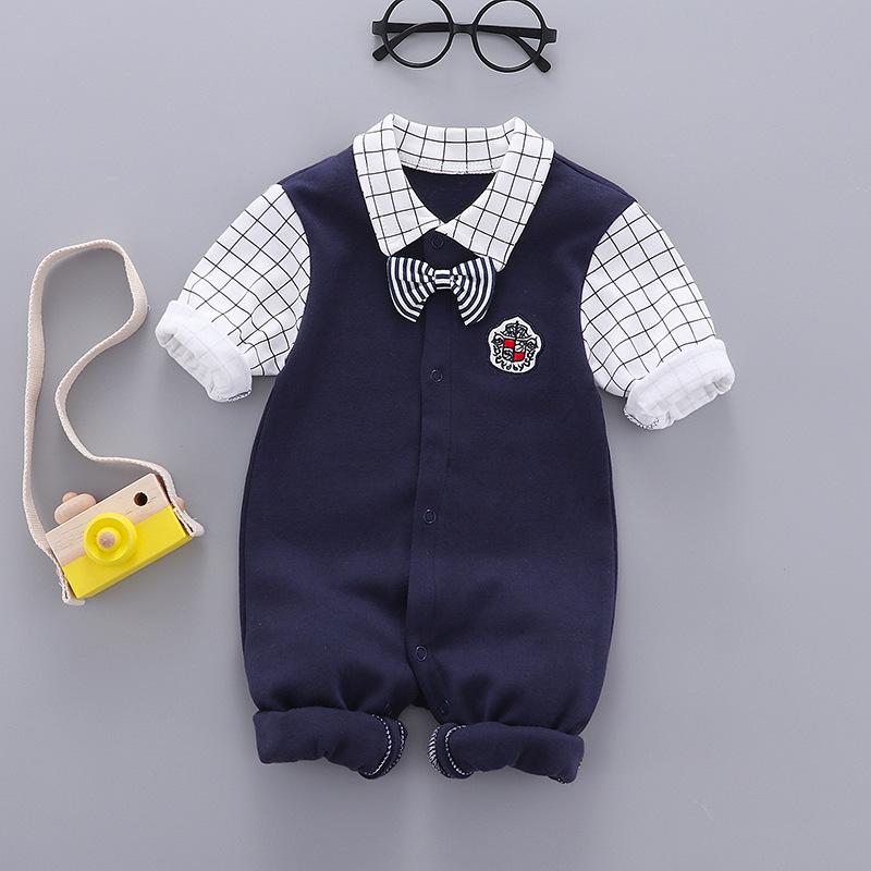 Baby Junge Langarm Strampler im koreanischen Stil - Herbst/Frühling Gentleman Body Schlafanzug