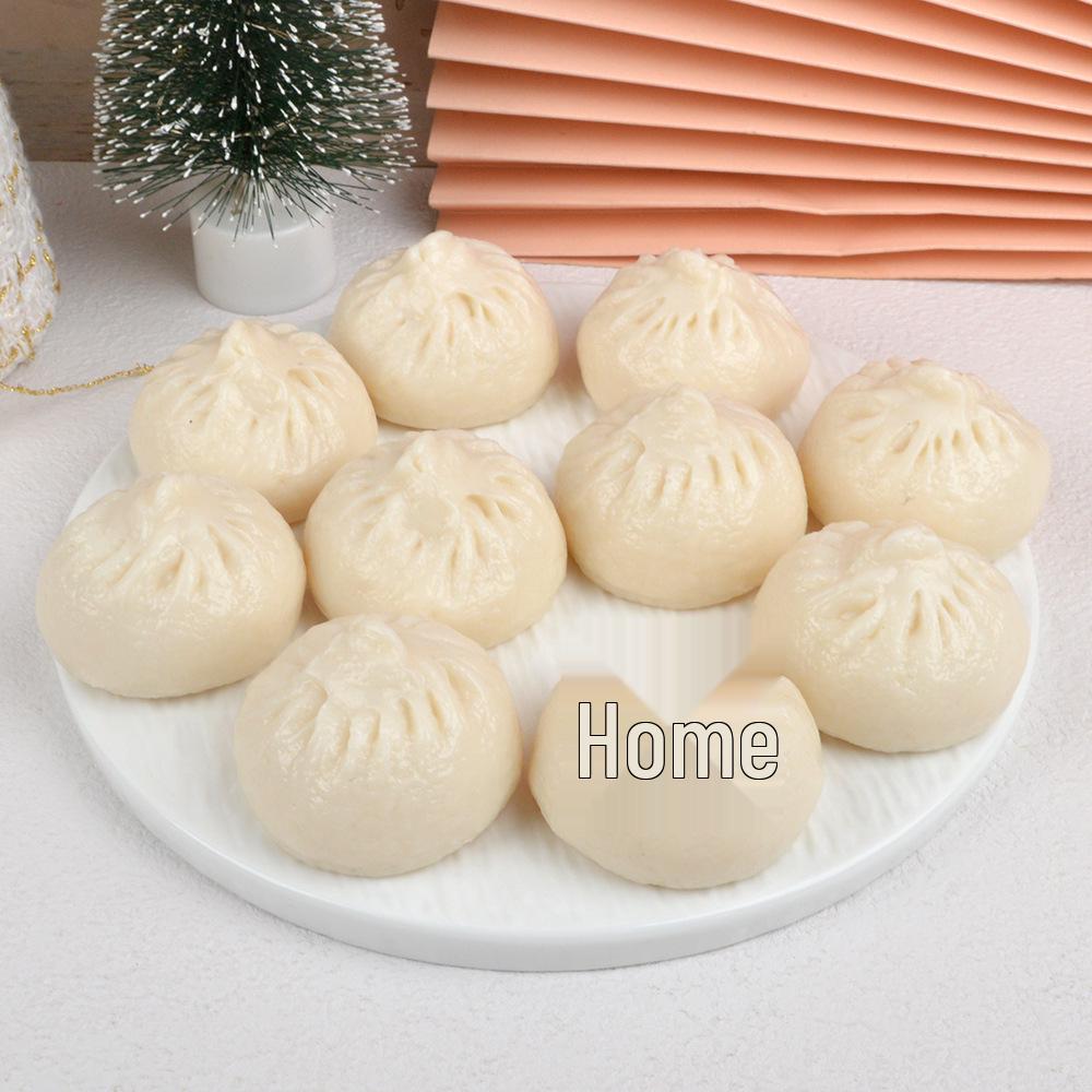 Crab Roe Xiaolongbao Dumpling Simulation Model: Decorative Breakfast Baozi Prop