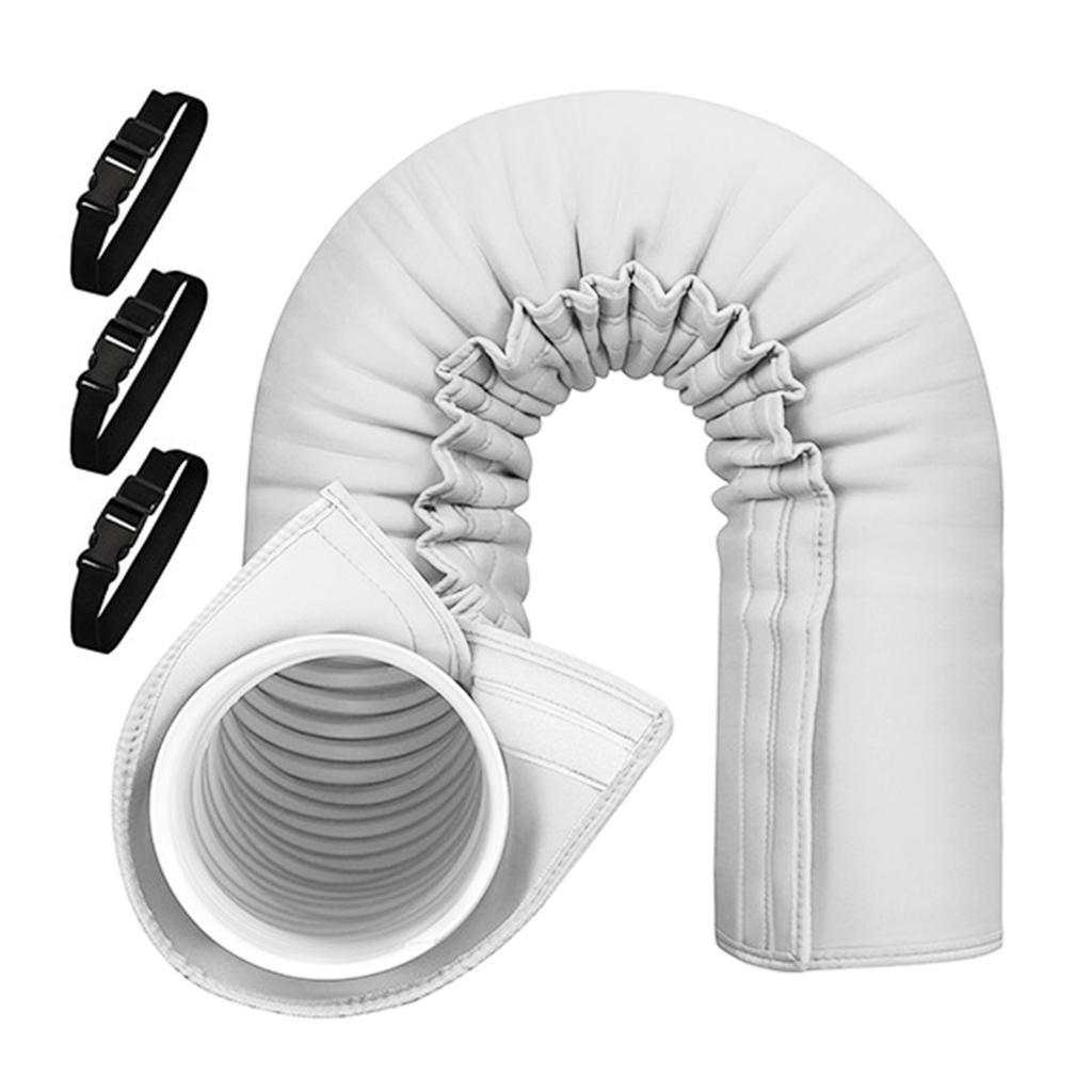 Przenośny Rękaw Izolacyjny na Wąż AC 59x20,5 cala Gruby Pokrowiec na Wąż AC, Kanał, Otwór Wentylacyjny na Węże Wydechowe 5 cali i 5,9 cala