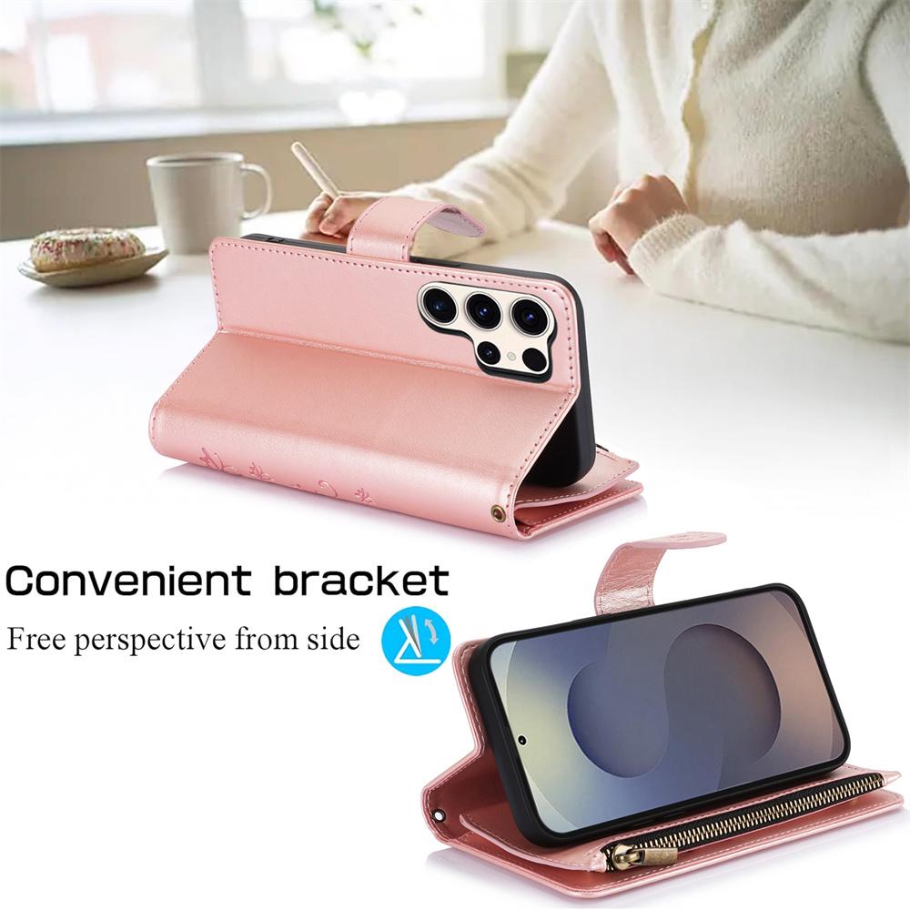 Wrist Strap Zipper Cards Solt Wallet Leather Phone Case for Samsung Galaxy S26 S25 Ultra S24 S23 Plus A57 A37 A17 A07 A56 Cover