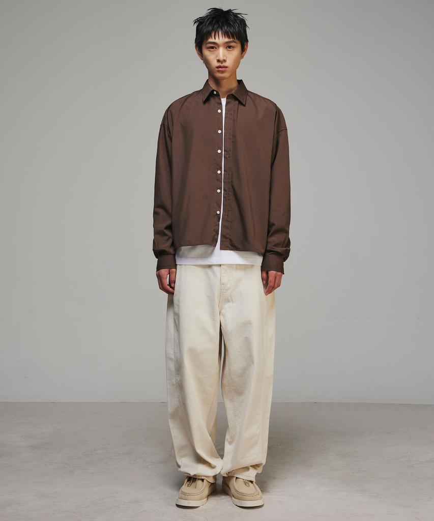 SIGNATURE Crop Shirt [Brown]