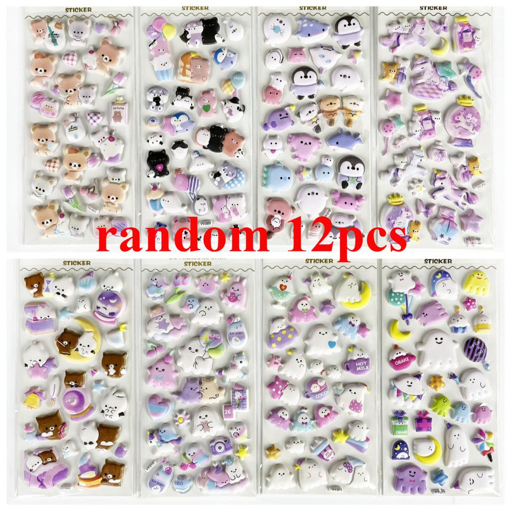 Hot New Cute cartoon 3D embossed stickers fun foam stickers for children DIY planner stickers decorative stickers High Quality Gifts