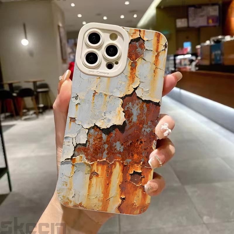 Retro Industrieller Rostiger Stil Silikon Handyhülle Für Samsung Galaxy S23 S24 S25 Ultra S22 S21 S20 Plus FE A15 A35 A54 A55 Hülle