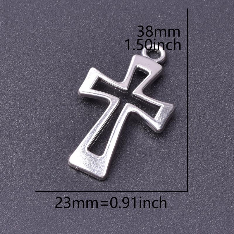 15pcs Crosses Charms Pendant Alloy Cross Metal Antique Silver Color Pendants Making DIY Handmade Jewelry Components Accessories