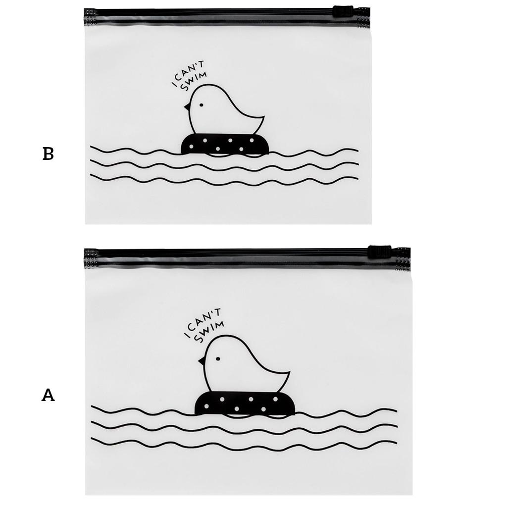 Pack of 10 Zipper Storage Bags Plastic Portable Dust-proof Pocket Pens Stationery Packaging Organizer for School Outdoor