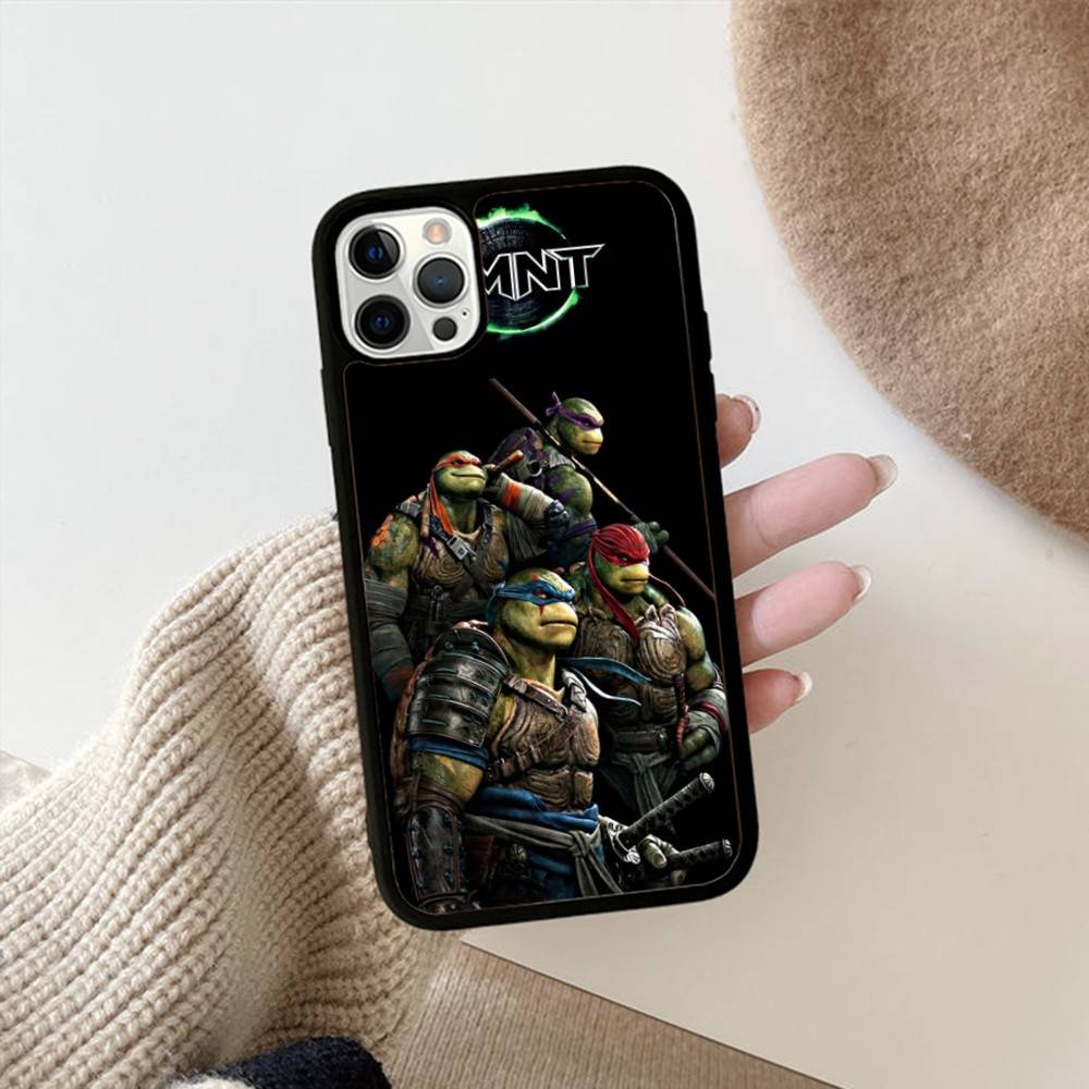 

Cartoon N-Ninja T-Turtles For IPhone 17 16 15 14 13 12 11 Mini Pro Max Plus PC+TPU Back Phone Cover iPhone 13