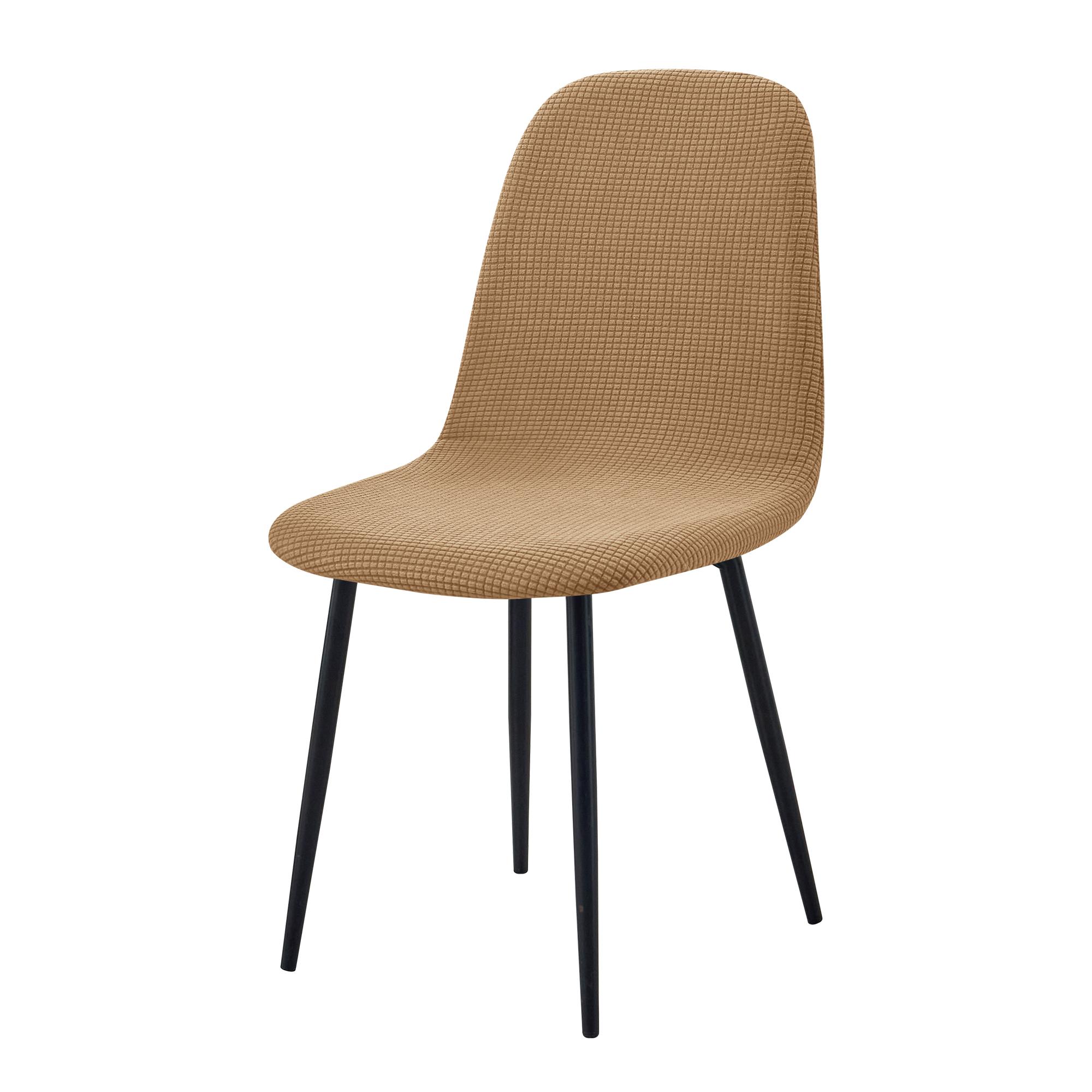 

Waffle Jacquard Eames Chair Cover 1pc Soft Polar Fleece Bar Chair Cover Dining Room Home Decor Washable Shell Seat Case Party 1pc