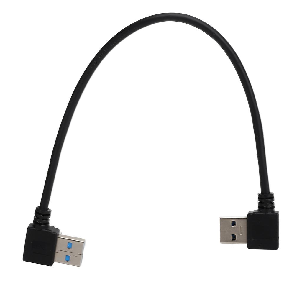 Câble USB vers USB 25cm USB3.0 Coudé à 90 degrés Mâle vers Mâle Coudé Droit pour Transfert de Données